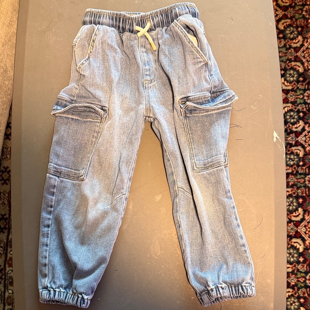 Zara Kids Light Blue Cargo Jeans